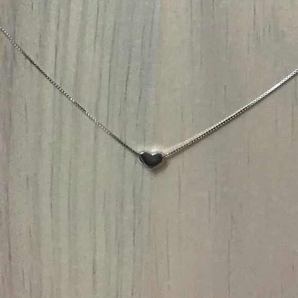 LAST 1- Sterling Silver (925) Heart Necklace - Picture 2 of 3